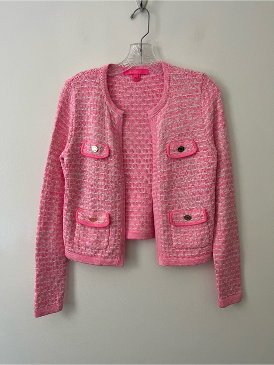 Lilly Pulitzer Sweaters - Lilly Pulitzer Kienna Cardigan Sweater Pink Knit XS Preppy Coastal Lady Jacket